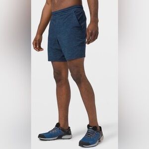 Pace Breaker Short 7" *Lined Heather Allover Iron Blue True Navy Size Small